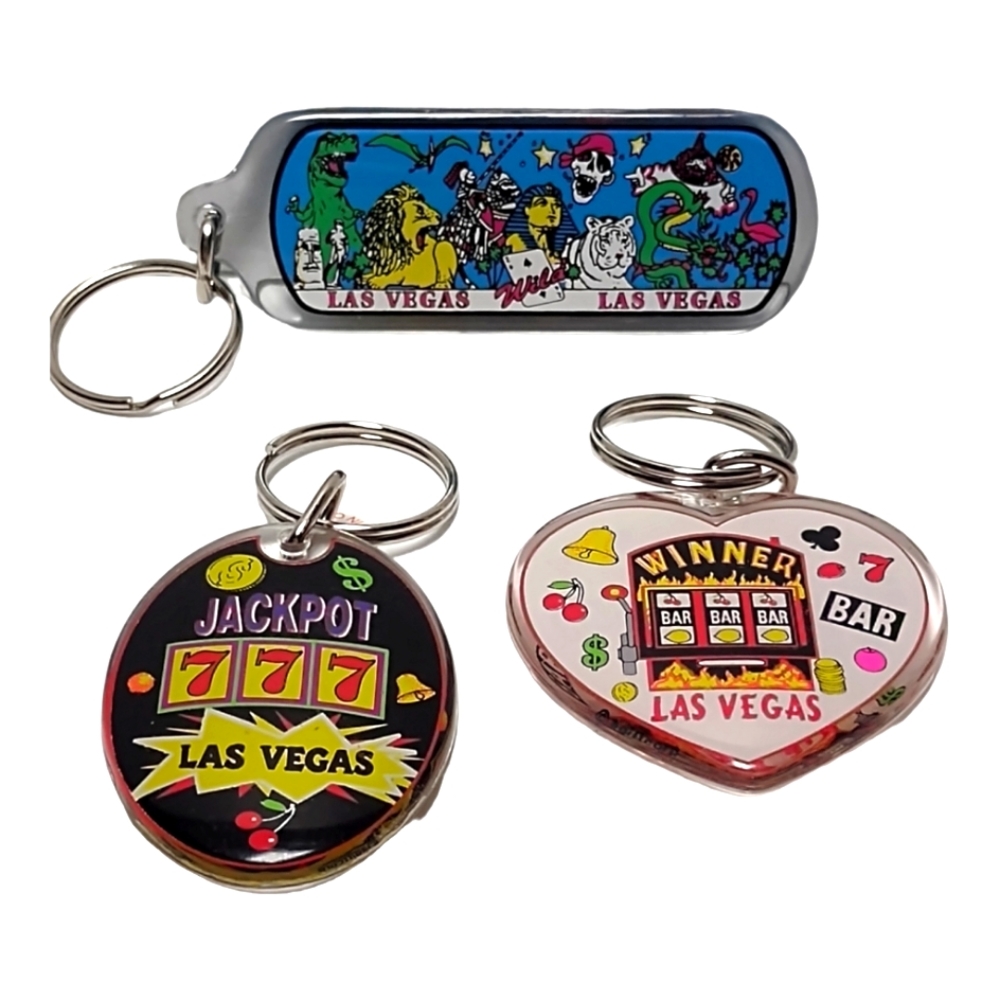 Las Vegas Key Chain Or Craft Charm Accent Bundle Of Three